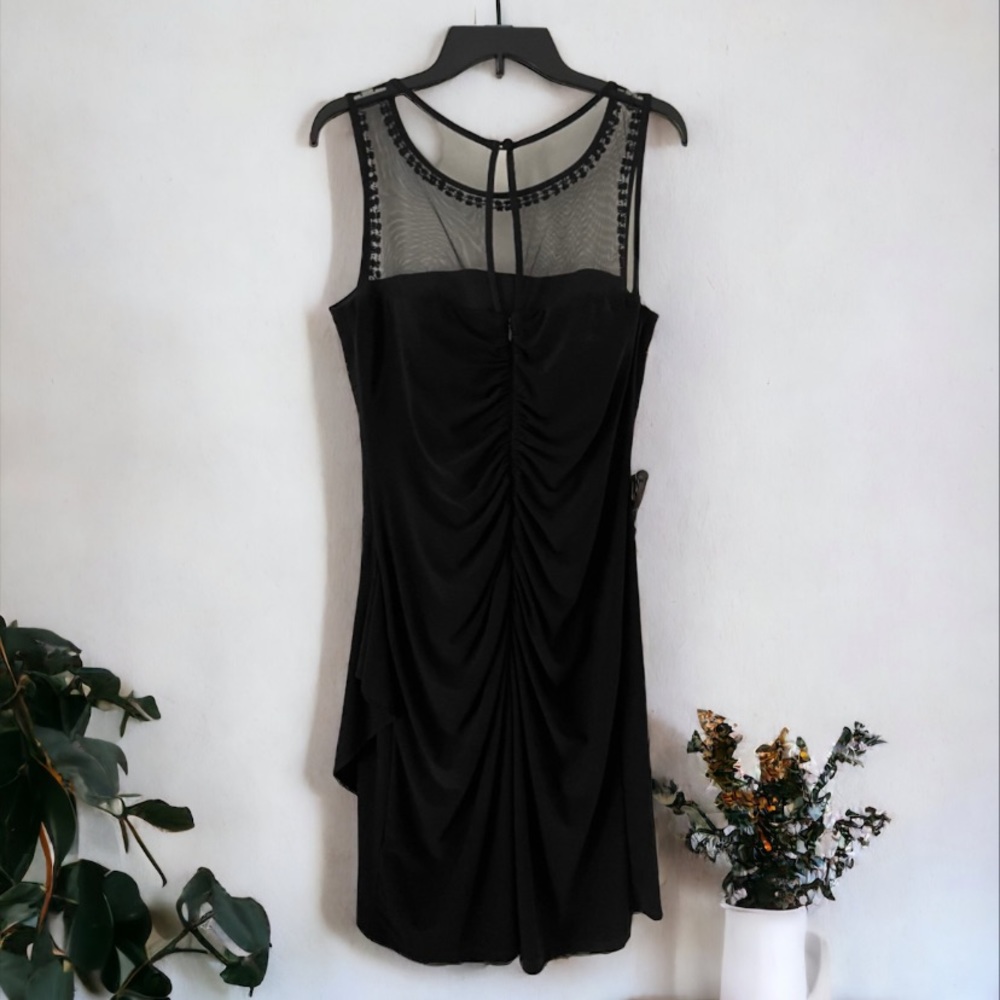 Scarlett Black Sleeveless Beaded Cocktail Dress - Picture 5 of 14